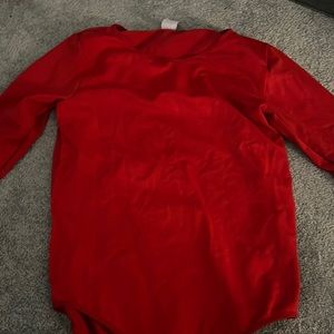 red long sleeve bodysuit